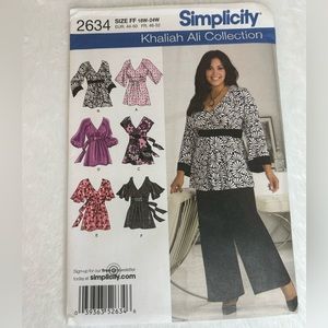 Simplicity Khaliah Ali Collection shirt sewing pattern